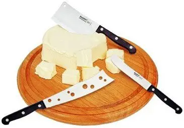 Набір для сиру Round: дошка та 3 ножі