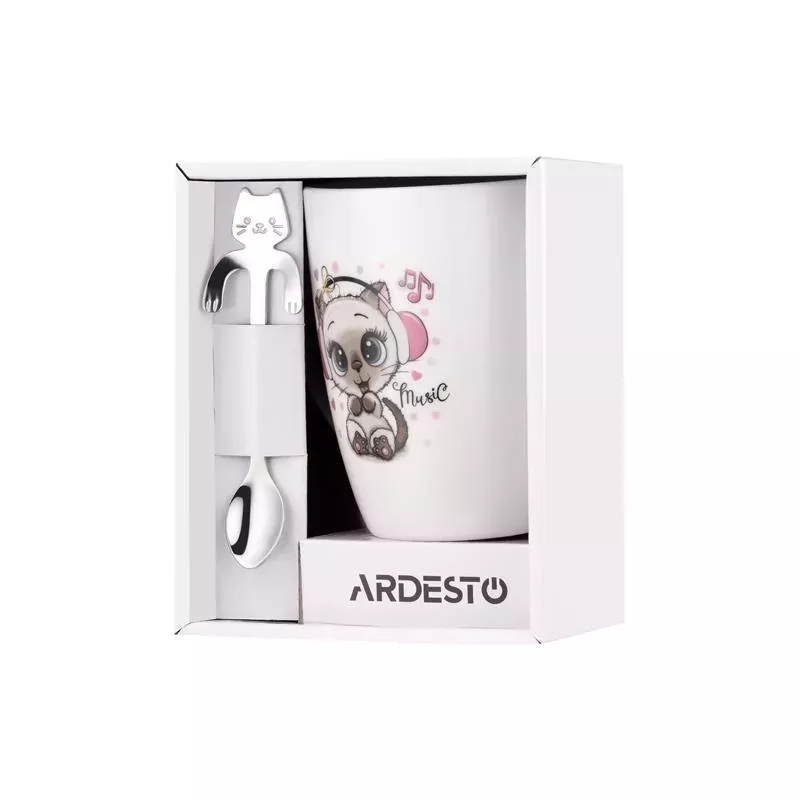 Чашки з ложкою Ardesto 320 мл Чашки з ложкою Ardesto 320 мл