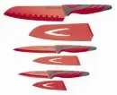 178152 CW Набір ножів з піхвами та м`якою ручкою 3 одиниці червоний