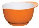 164810 CW Миска меламінова двокольорова 22см (3л) оранжева з білим