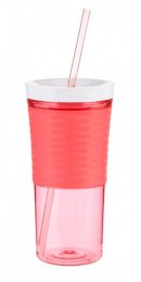 2095673 (1000-0328) Shake & Go Стакан с соломкой для напитков со льдом Autoclose tumbler (Арбуз)