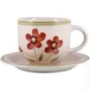 81148018 Чашка з блюдцем 350ml Flower rainbow PDL 48