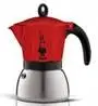 0004922 Гейзерна індукційна кавоварка 3 чашки червона Bialetti Moka express