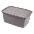4511 Ящик пластиковий з кришкою під ротанг 20л, 43х32х22см Heidrun Intrigobox