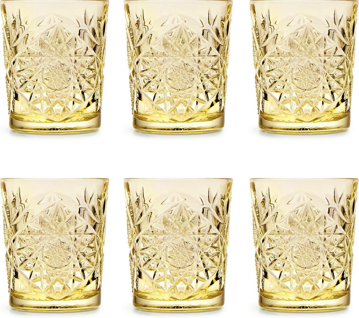 Набір Склянок (6 Шт) Для Віскі Pale Yellow 0,35 Л Hobstar Colored Libbey Leerdam 2651Vcp35 (922271)