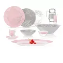 Сервіз LUMINARC AMB FLEUR BLUSH PINK&GREY 46 пр. V0186