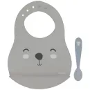 Набір посуду дитячий TRAMONTINA Baby Le Petit 2пр. слюнявчик + ложка,gray 23797 604 23797 604