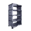 Етажерка д взуття VIOLET HOUSE 0756 Роттанг Эко BLACK 48*30*79 см (0756 Рот Эко BLACK 48*30*79 см) V
