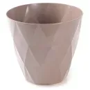 Горщик для квітів VIOLET HOUSE 0199 PRIZMA COFFEE із внут.зливом води 3 л. (0199 PRIZMA COFFEE д кві