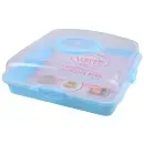 Тортівниця пл. VIOLET HOUSE 0036 квадратна BLUE з кр. 13х38х38 см (0036 Каризма Blue квадратная с к)