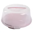 Тортівниця пл. VIOLET HOUSE 0011 кругла PINK POWDER з кр. 18х26х37 см (0011 круглая большая PINK POW