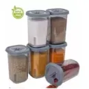 Спецівниця пл. VIOLET HOUSE 0428 Transparent Black НАБІР 6 шт 350 мл
