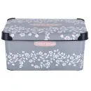 Контейнер Violet House 0647 Decor Antrasit Flower з кр. 10 л (6832638) 0647 DECOR ANTRASIT FLOWER с