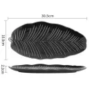 Блюдо Limited Edition LEAF BLACK 30x16.8 см овальне (B010751)