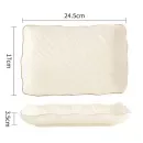 Блюдо Limited Edition LEAF CREAM GOLD 24.5х17 см прямок. (B010790)
