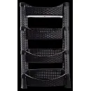 Етажерка VIOLET HOUSE 0740 Роттанг Гелакси BLACK 4-х ярусна