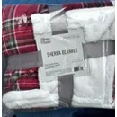 Плед Ardesto Sherpa 160х200см, 100% поліестер, клітинка, червоний ART0201SH