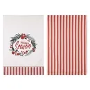 Набір рушничків для кухні Ardesto Christmas Happy Holidays 45х65см, 2шт, 90% поліестер, 10% бавовна
