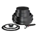 Набір посуду Tefal Ingenio Daily Chef, змінна ручка, 8 предметів, алюміній, бакеліт, силікон, скло, 