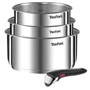 Набір посуду Tefal Ingenio Emotion, змінна ручка, 4 предмети, нержавіюча сталь, бакеліт L8964S55