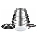 Набір посуду Tefal Ingenio Emotion, 13 пр., нержавіюча сталь, скло, пластик, бакеліт, сріблястий L89