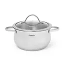 Каструля VALERY 24x12 см / 5.4 л зі скляною кришкою (нерж. Сталь) 5414 Fissman