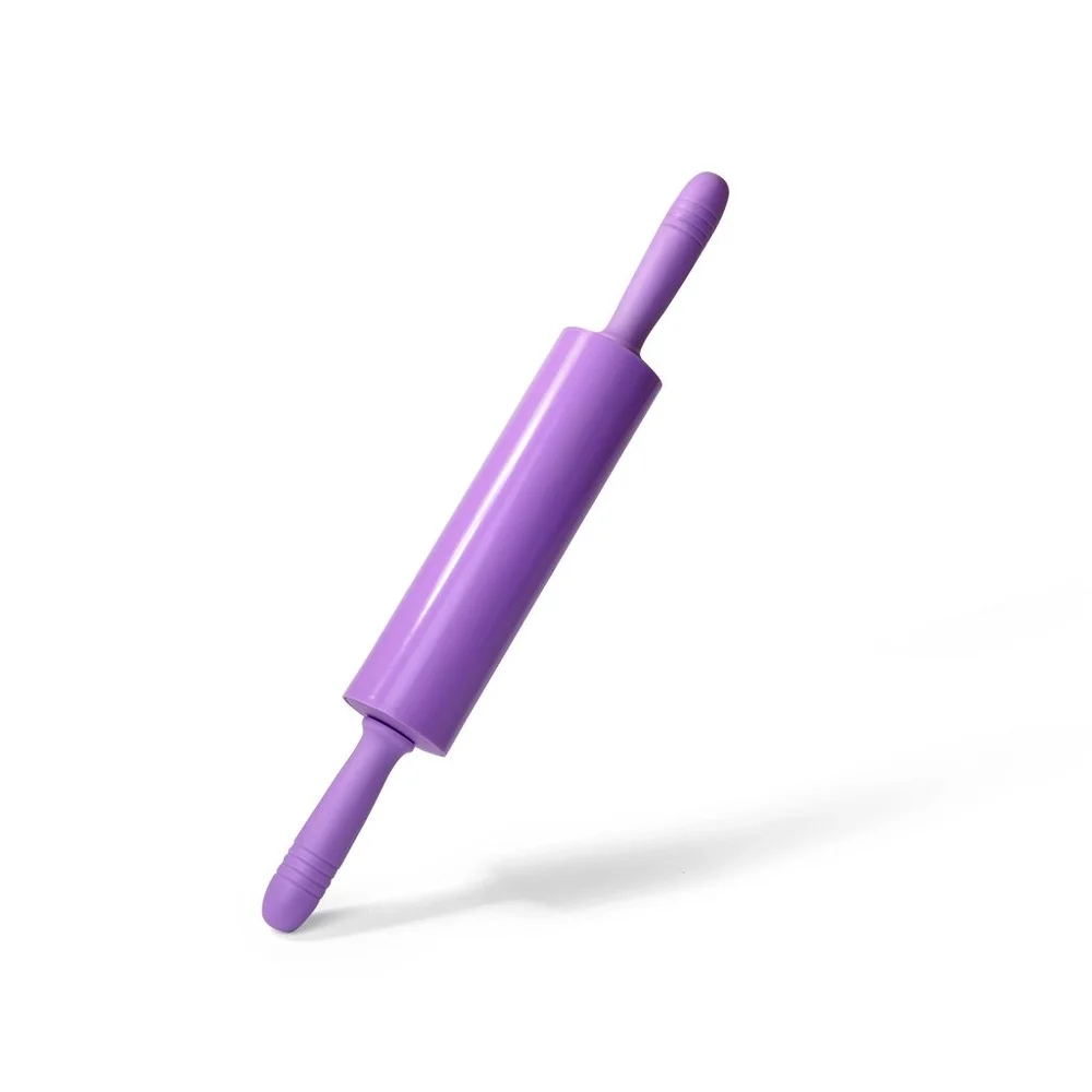 Скалка для тіста 39,5x5,5 см, колір ЛІЛОВИЙ (силікон) 7561 Fissman
