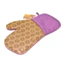 Рукавиця з силіконовим покриттям (фіолетова бавовна, силікон) 7701 Fissman